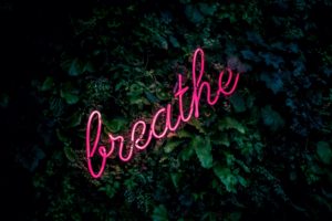 "Breathe" in neon lights