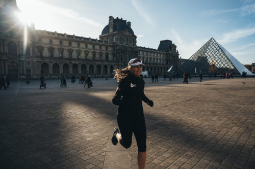 Mina Guli running in Paris